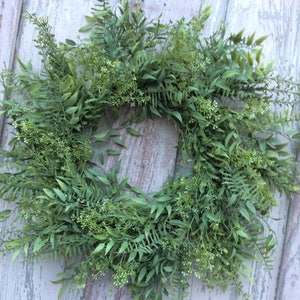 Green Wreath,Spring Wreath, All Year Wreath, Everyday Wreath,all season wreath, Natural wreath,year round Wreath by Keleas