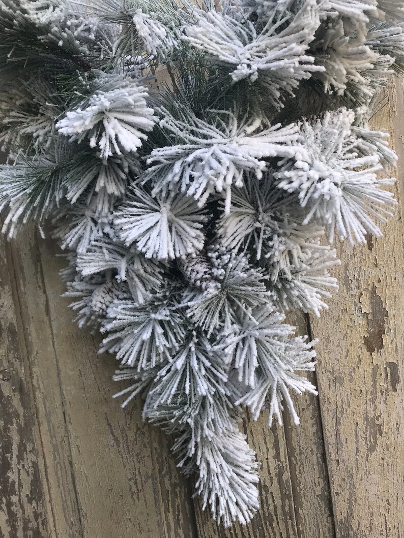 Flocked Swag Base for Making Swags Flocked Wreath Flocked Etsy