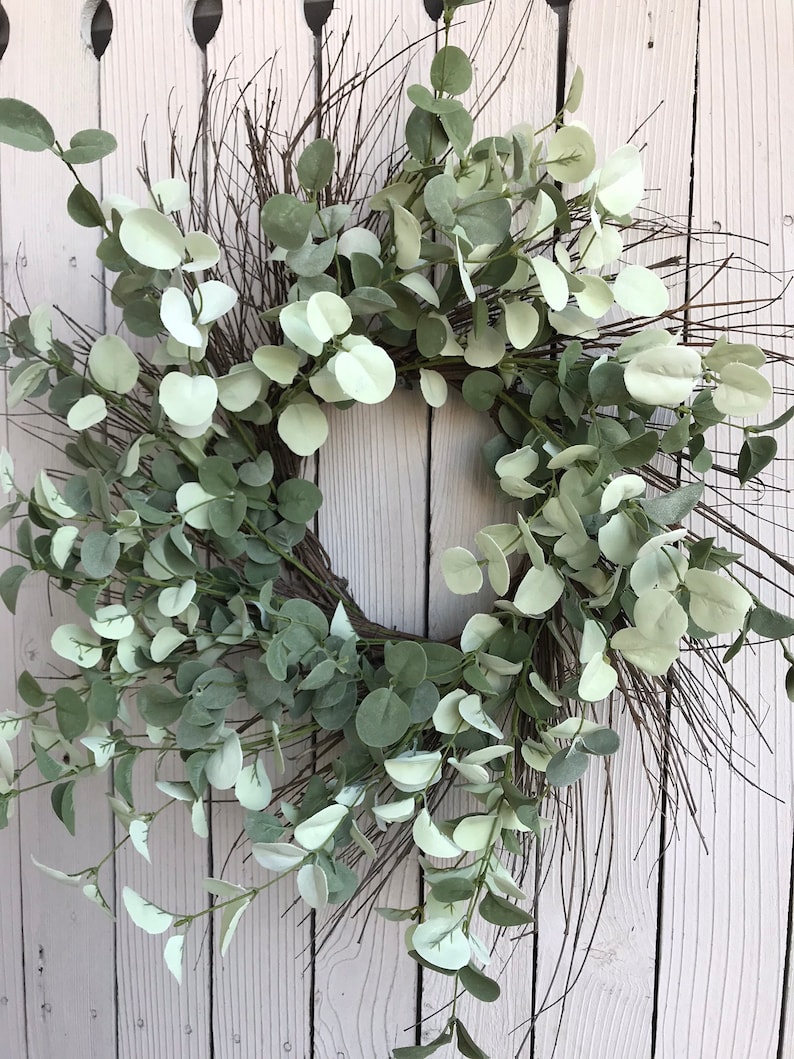 Green Wreath Eucalyptus Wreath Keleas All Year Wreath all season wreath Spring Wreath year round Wreath Natural wreath