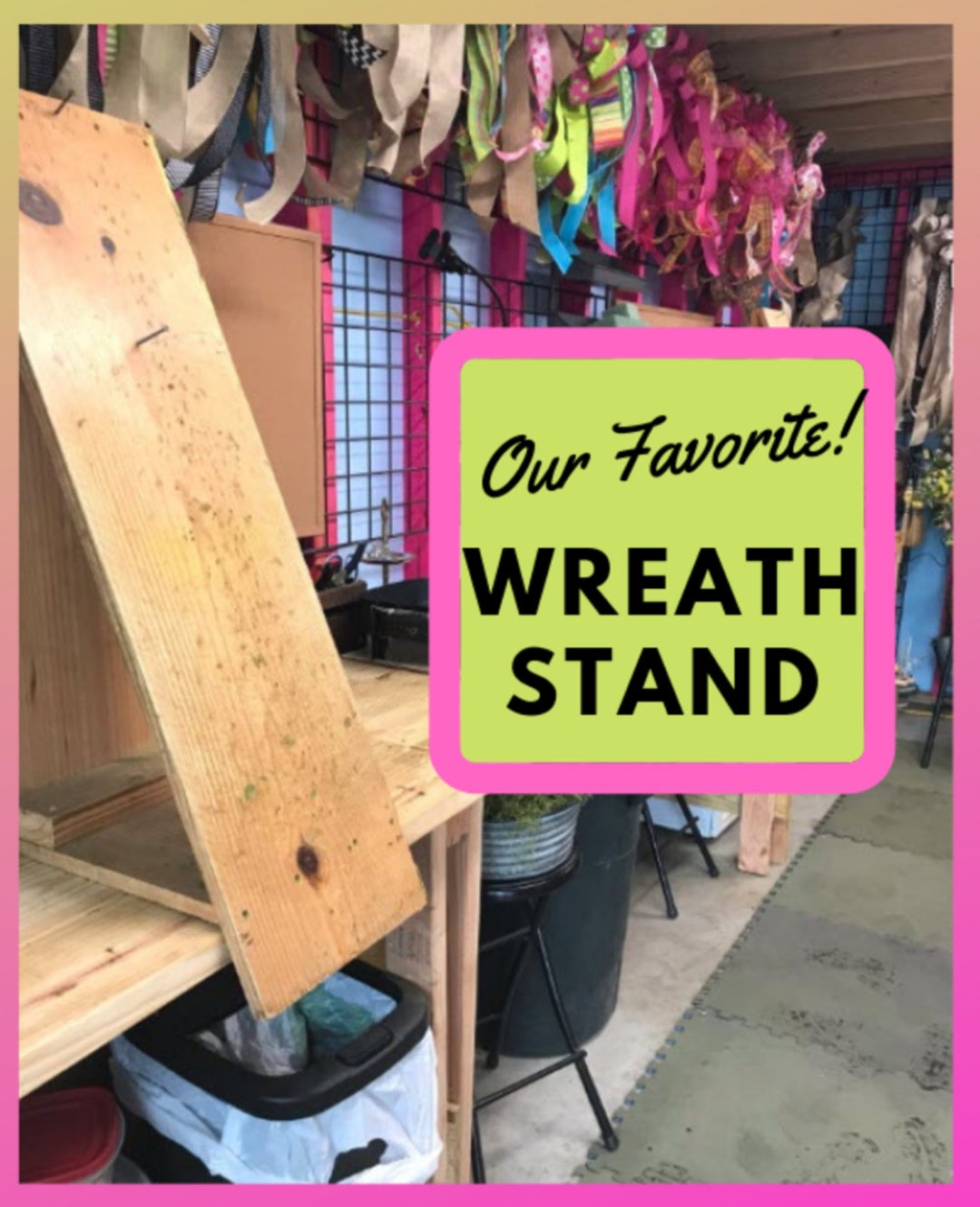 Table Top Wreath Making Stand for Wreath Makers, Wreath Making Easel