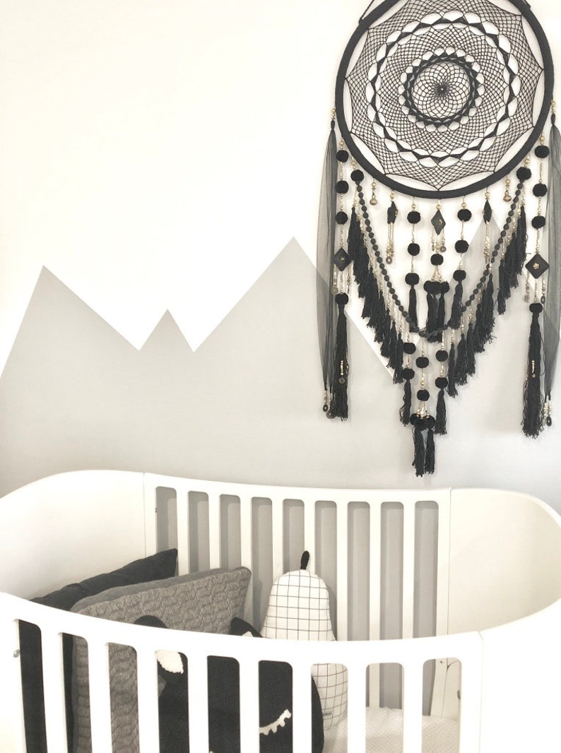 Extra Large Black and Gold Beads & Jewels Dreamcatcher Etsy