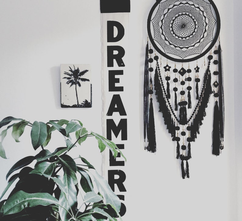 Extra Large Black and Gold Beads & Jewels Dreamcatcher Etsy
