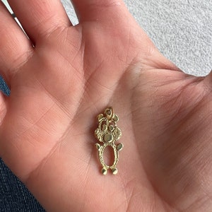 14k gold teddy bear pendant charm