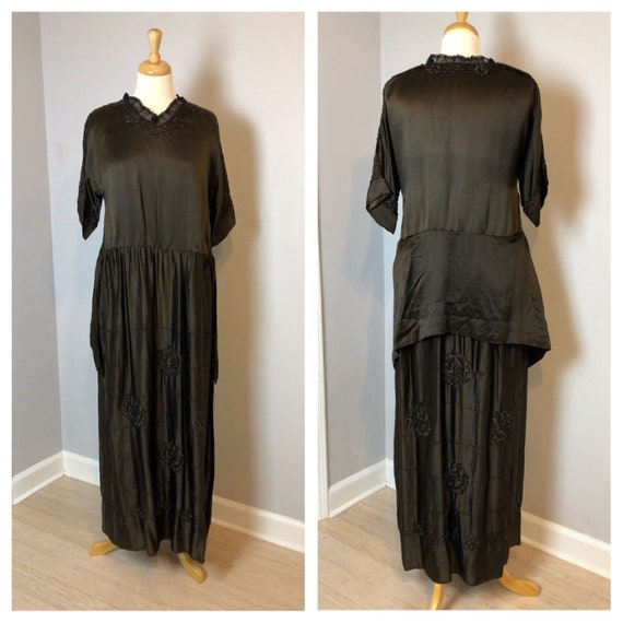 Vintage Early 20's Flapper Edwardian Silk dress