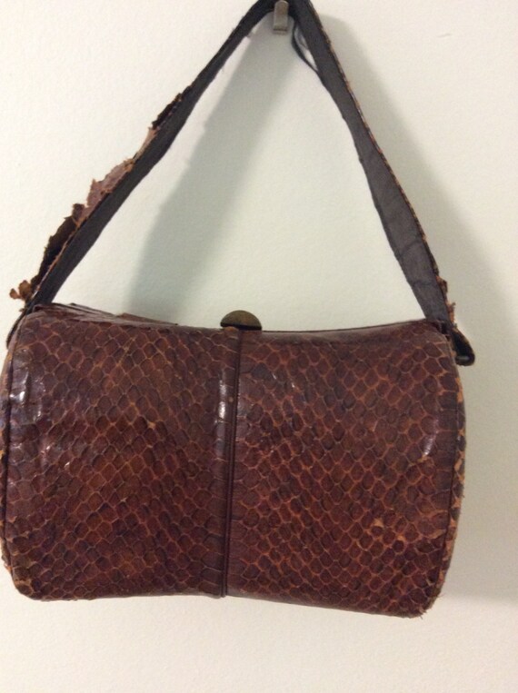 Vintage 40’s Snakeskin box purse
