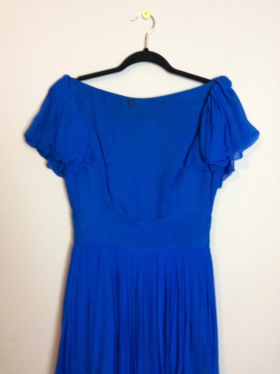 Vintage Blue chiffon 50’s 60’s Dress