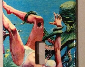 light switch cover plate: Another Octopus Attaaaack