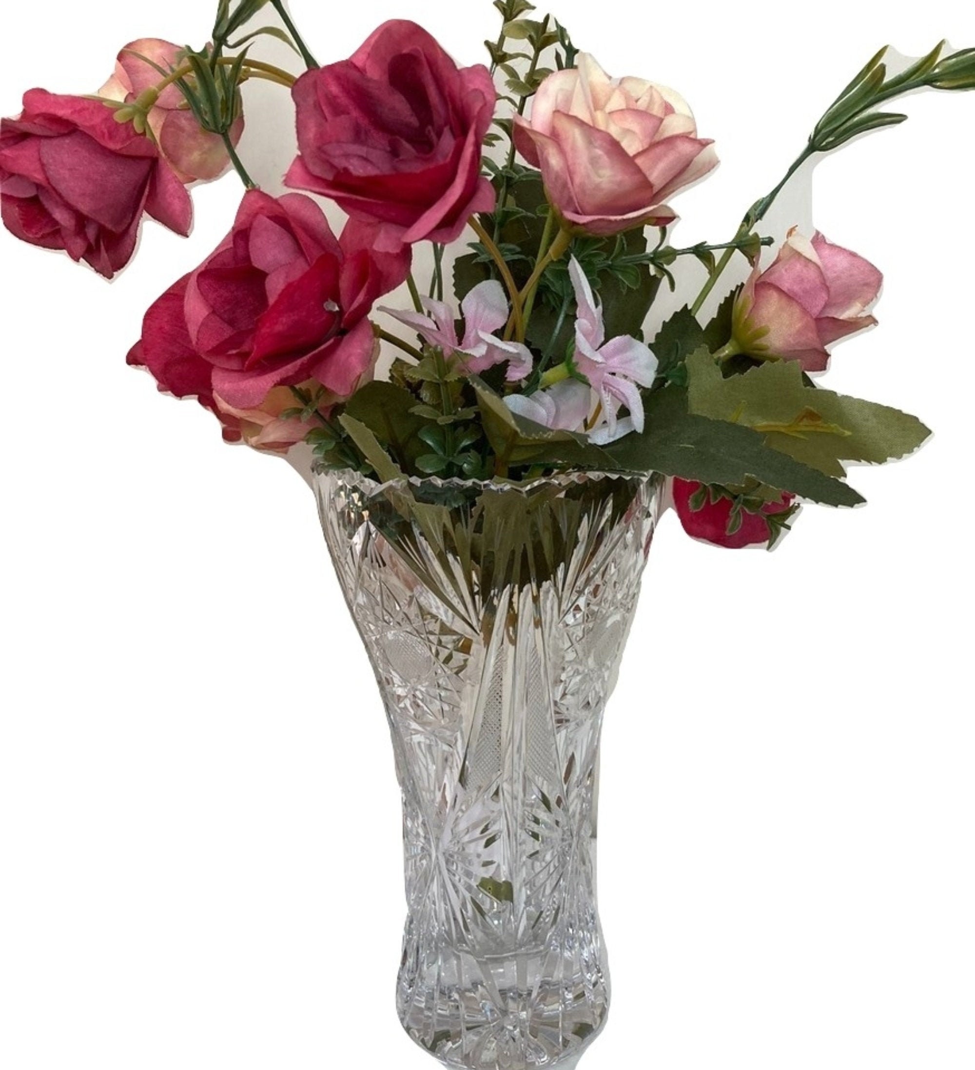 Vintage Cut Crystal Flower Vase Home Decor Etsy UK