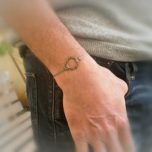 Men bracelet, Circle Bracelet for man ,Simple ,Everyday, Minimalist Bracelet, Karma Bracelet, Friendship Jewelry  - 210