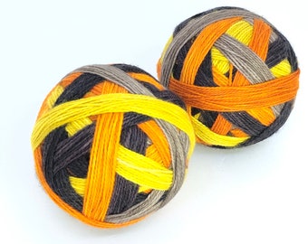 Luxury Sock Hand-dyed Self-striping 100g 4 ply Fingering Wool Yarn Wanderer