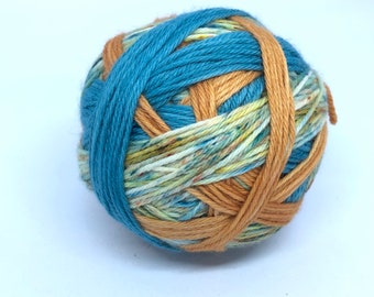 DK Sock Fil teint à la main 100g 8 plis Laine Turban Shell Moucheté et Rayé