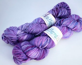 DK Sock Fils teints à la main 100 g, 8 fils de laine, mélange de baies multicolores