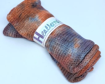 Fiesta Sock Blank Teint à la main 100g 4 ply Fingering Wool Yarn Outback Storm Mix