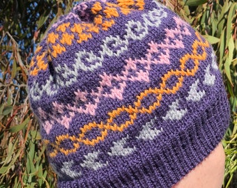 Pattern Knitted Fearless Fair Isle Hat