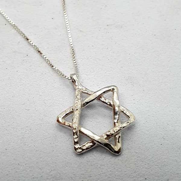 Star of David Pendant ,Silver Star of David Necklace ,Magen David Pendant ,Unisex Jewish Pendant ,Jewish Star Necklace ,Israeli Necklace