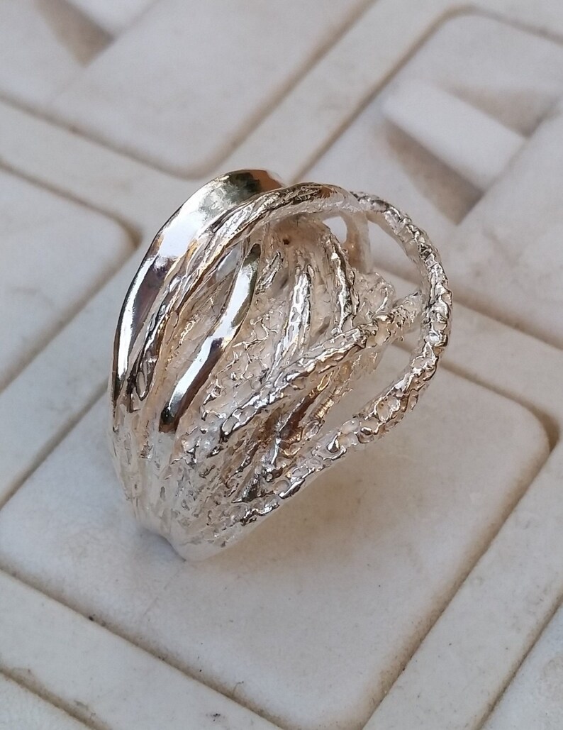 Statement Silver Ring Handmade Silver Ring Unique Ring Etsy