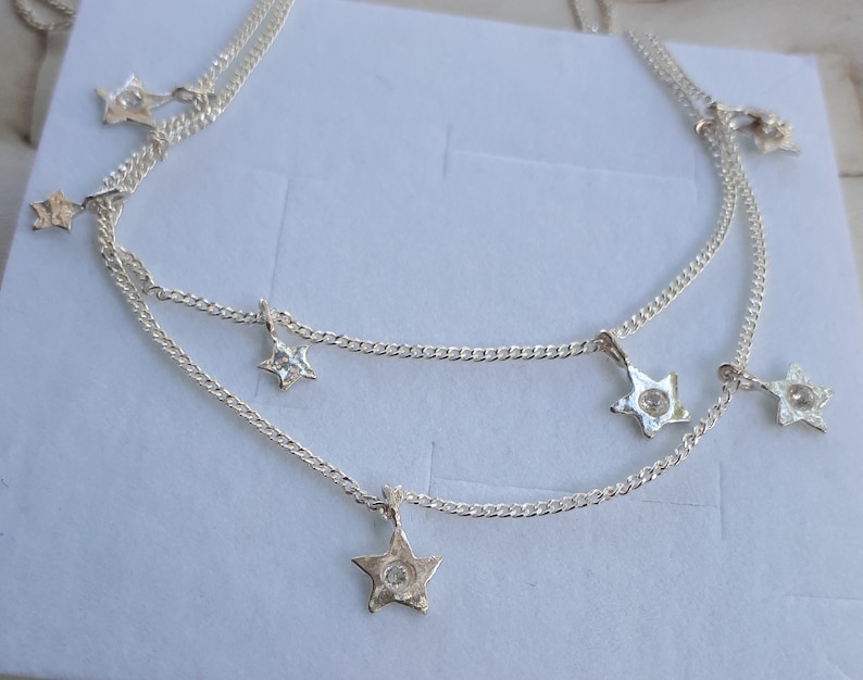 Valentine gift Silver Star Necklace