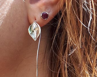 Sterling Silver Calla Lily Threader Earrings: Elegant Flower Jewelry