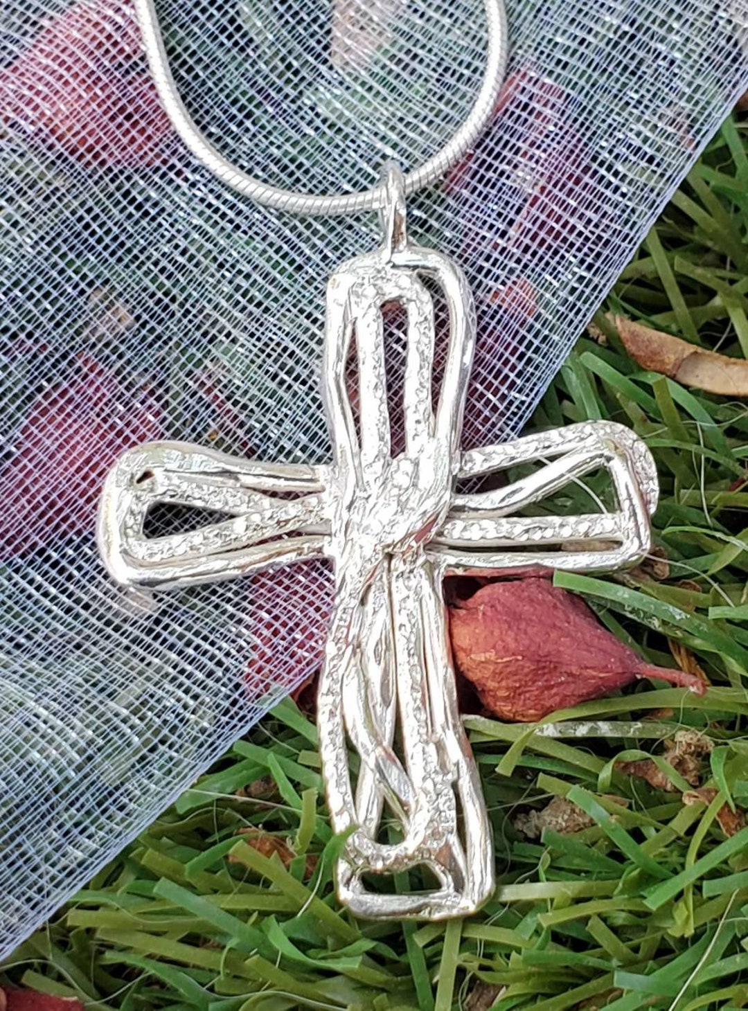 Faith Cross Silver Pendant ,925 Solid Silver Cross Women's Pendant