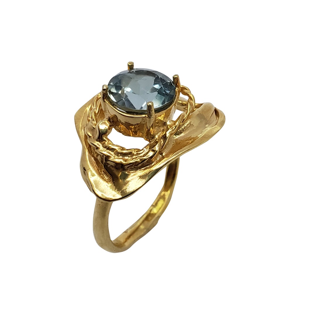 Tourmaline Ring ,14k Gold Single Tourmaline Engagement Ring ,solid 14K