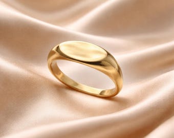 Handcrafted Sculpted Gold Ring: Organic Amorphous Statement Jewelry