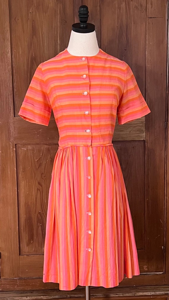 Early 60’s Striped Shirt Dress