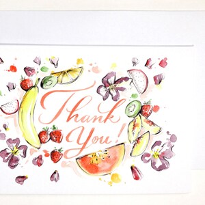 Tropische THANKYOU Illustrated kaart