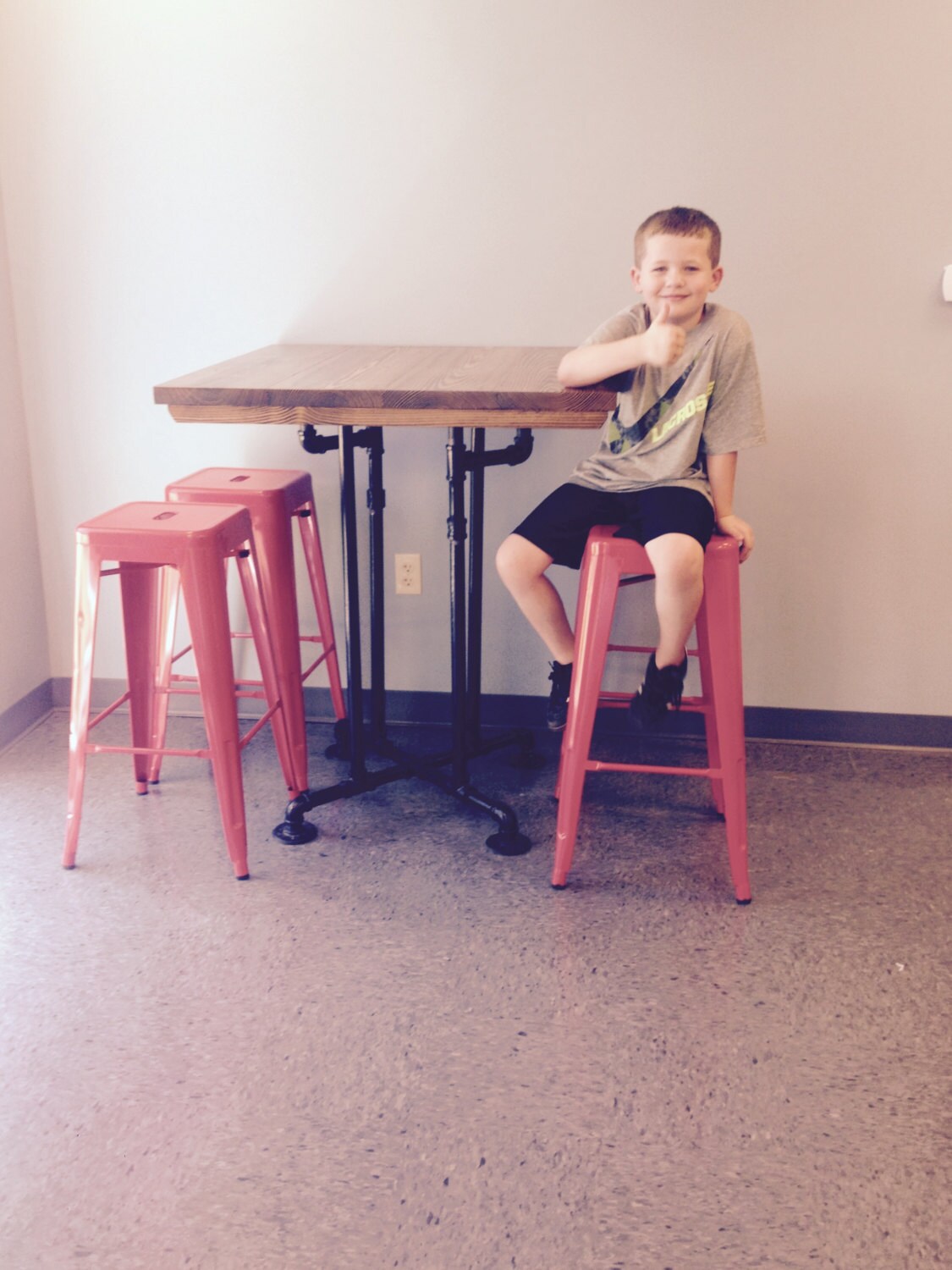 Bar Height Industrial Table Farmhouse Dining Table with Etsy