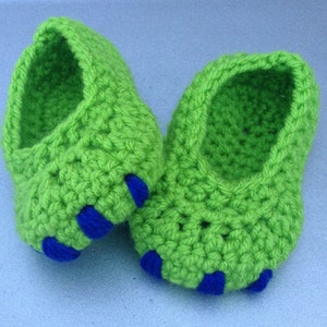 Baby Monster Dinosaur booties, crochet pattern, pattern, baby shoes pattern, toddler shoes, toddler booties, baby shoes, baby booties image 2