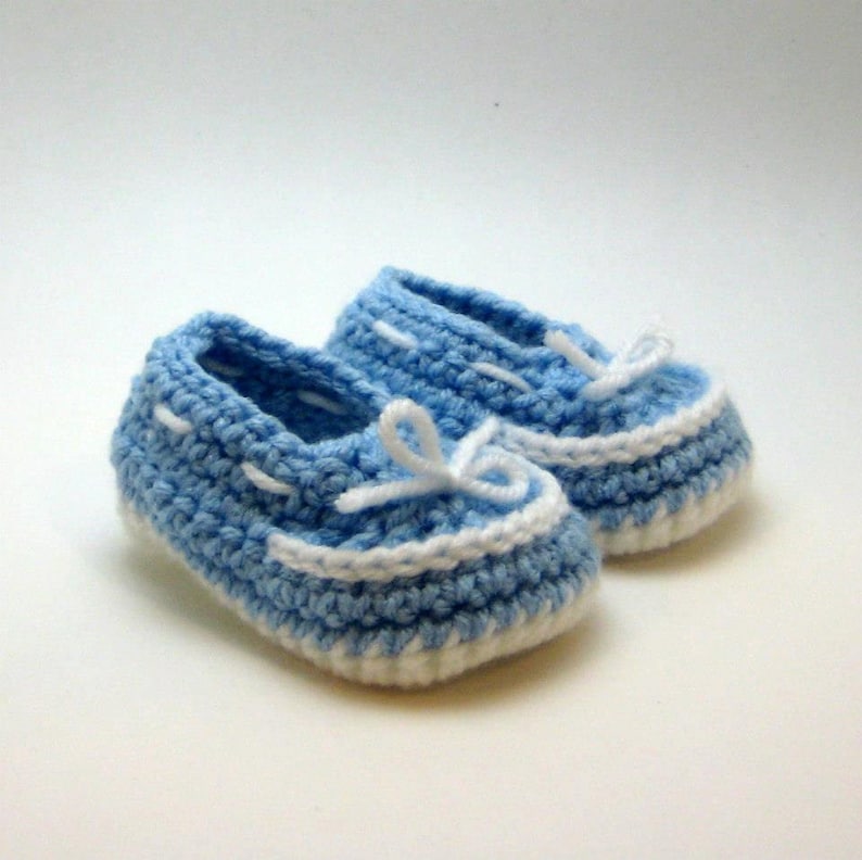 baby boat booties, boat shoes, baby loafers, sperry shoes, crochet pattern, toddler shoes, baby shoes pattern, baby shoes, baby booties image 1