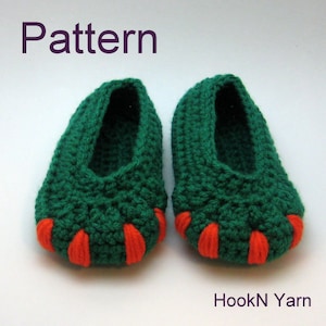 Baby Monster Dinosaur booties, crochet pattern, pattern, baby shoes pattern, toddler shoes, toddler booties, baby shoes, baby booties image 3