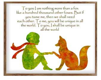 The Little Prince, Inspirational Quote Prints, Nursery Prints, Original  Art, Watercolor Print, Le Petit Prince, House Décor Print