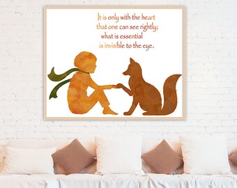Le Petit Prince Fox Quote The little Prince Fox little Prince | Etsy