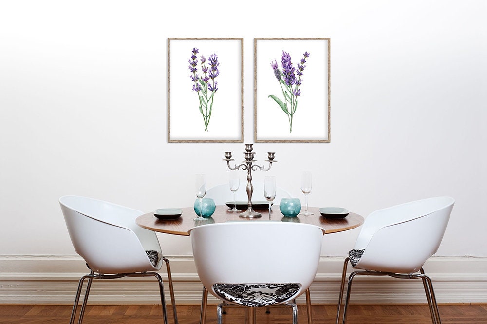 Lavender Painting Lavender Wall Art Wall Art Lavender Etsy