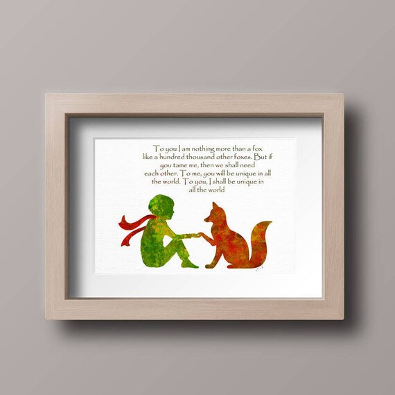 The Little Prince Nursery Prints Original Art Deco Watercolor Etsy