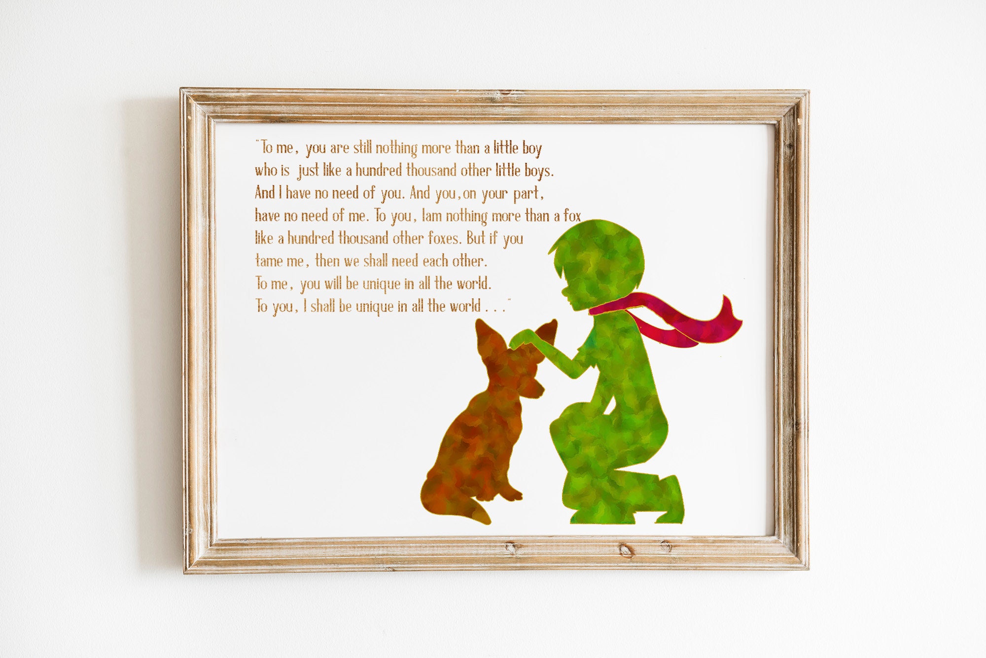 The little Prince Nursery Wall Art Print Le petit prince inspitarional quotes, 