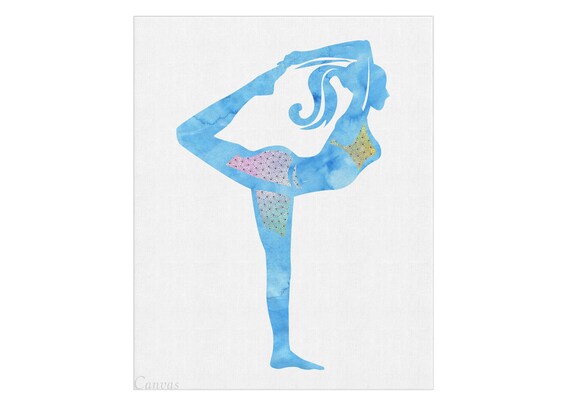 Yoga Art Print, Pose Poster, Teacher Gift, Pilates Illustration, Dancer Pose, Mindfulness Art, Studio Décor, Spiritual Art