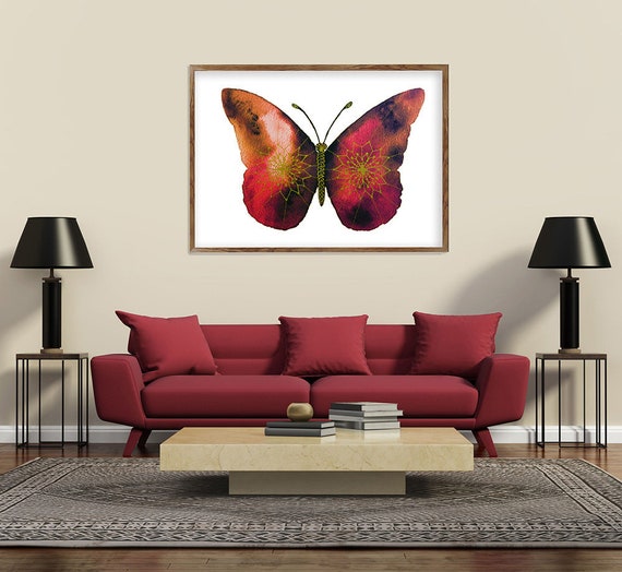 Butterfly Art Print, Watercolor Butterfly, Butterfly Home Decor, Butterfly Poster, Kid's Room Decor, Girls Art Prints, Butterfly Nursery Art