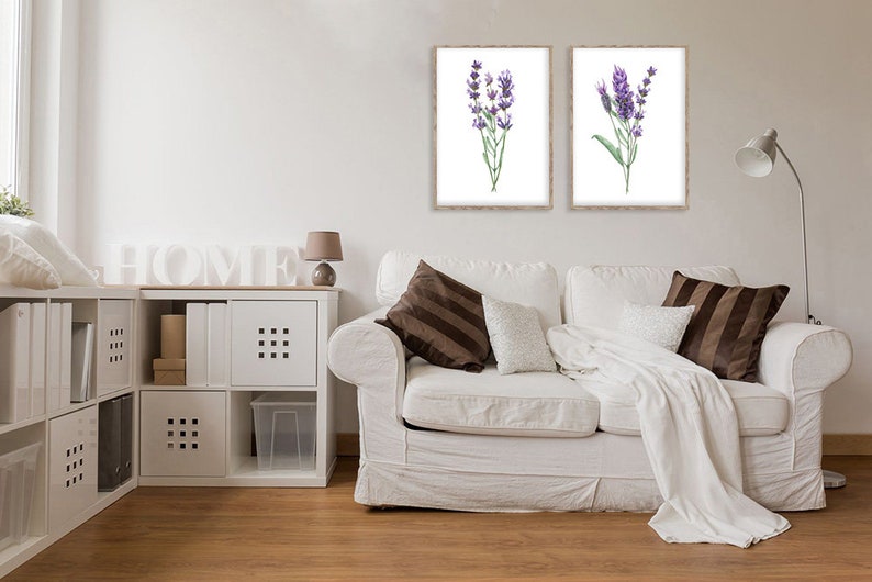 Lavender Painting Lavender Wall Art Wall Art Lavender Etsy
