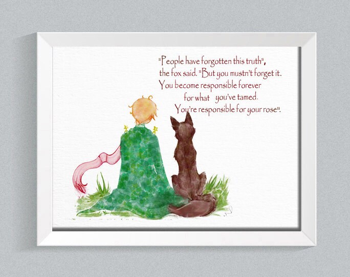 The little prince Fox Quote Inspirational quote Le Petit ...
