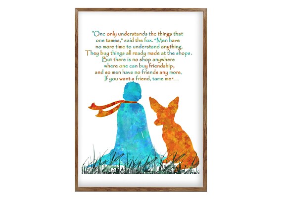 The Little Prince Artwork, Inspirational Quote Print, Nursery Print, Watercolor Print, House Décor Print, Inspirational Print, Wall Art Home