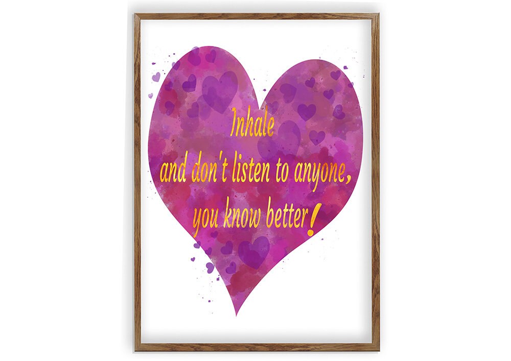 Inspirational Quote Positive Quotes Wall Art Print