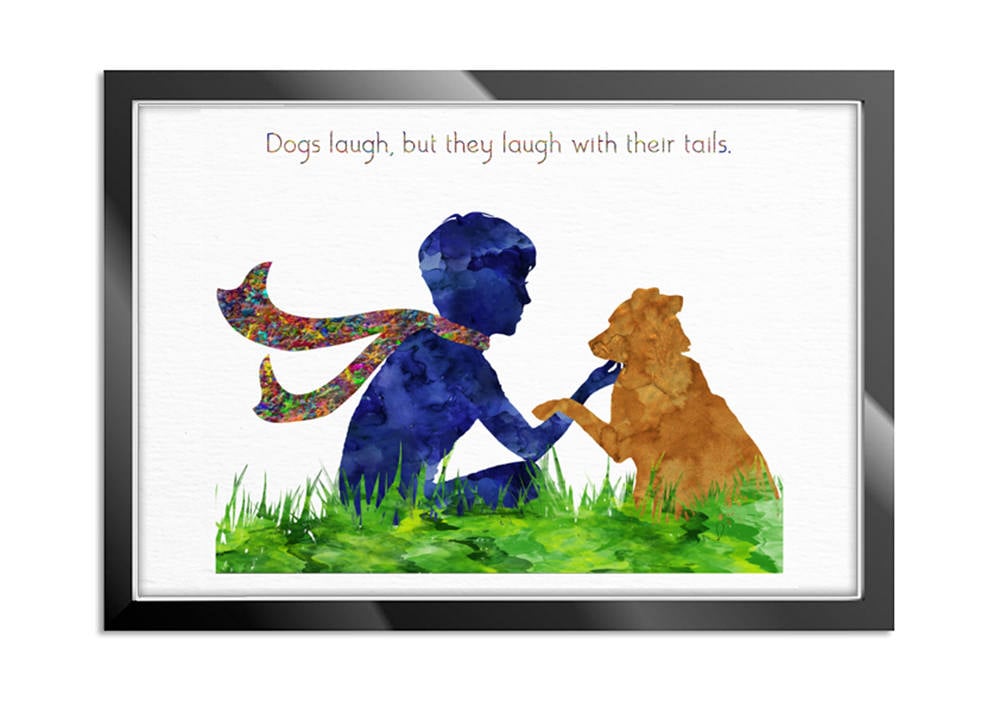 Dog Quote Print, Dog Owner Gift, Dog Wall Art, Watercolor Painting, Dog