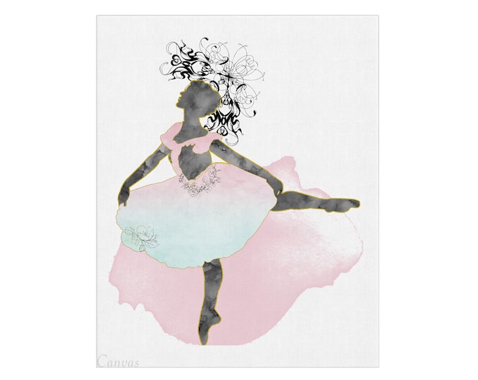 Ballerina Wall Art, Watercolor Print, Ballet Dancer Gift, Ballerina Nursery Art, Ballerina Print, Girls Room, Studio Décor