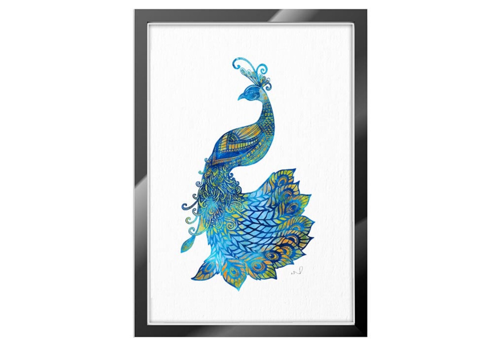 Peacock Painting Peacock Wall Art Peacock Print Peacock Etsy