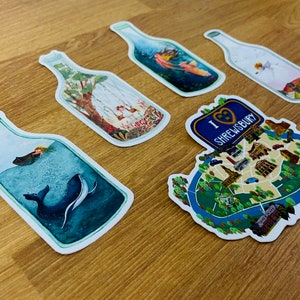Vinyl Sticker Whale Sticker Girl In Swing Sticker Mermaid Sticker Geese Flying Girl Gift for Girl Sticker Gift for Teen