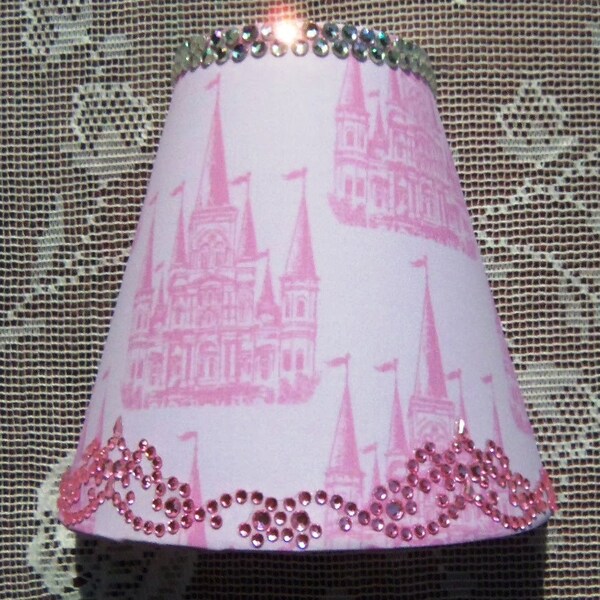 Pink Princess Night Lite with Pink and Clear Rhinestones