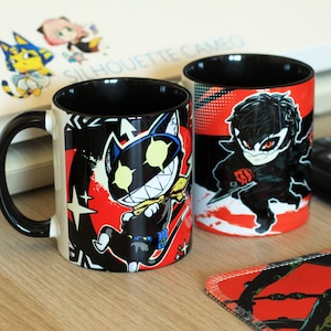 Taza Morgana & Joker Persona 5 | Taza de café | Cozy gifts | Fantasy Mug | Videogames Mug