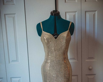 Vintage 90s Sequin Dress || Glimmer & Shine || Vintage Prom