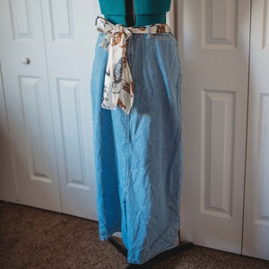 90s Denim Skirt || Long Jean Skirt || Vintage Mom